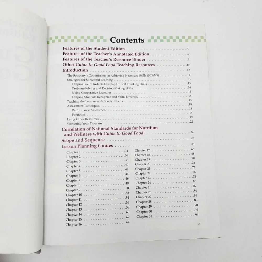 Guide to Good Food Teachers Annotated Edition Textbook Largen Bence Hardcover